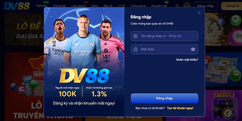 Đăng nhập DV88 Đăng nhập DV88 với hướng dẫn nhanh chóng